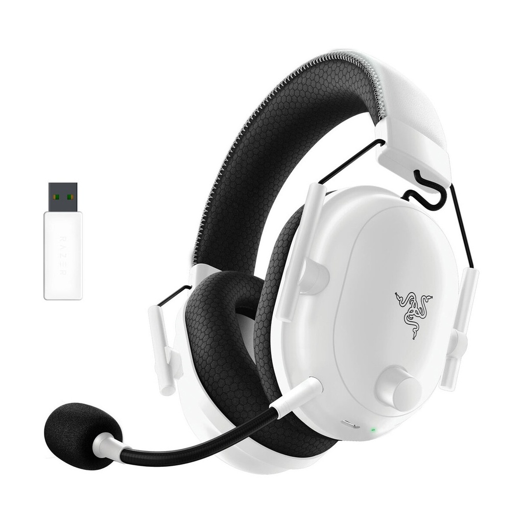 Razer Blackshark V2 Pro for Playstation Wireless Gaming Headphones, TriForce Titanium 50mm Drivers, HyperClear Super Wideband Mic, HyperSpeed Wireless Technology – White Edition