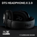 Logitech Pro X SE Wired Gaming Headset Blue Voice Software, DTS X 2.0, 20Hz - 20 KHZ, Premium Leatherete - Black