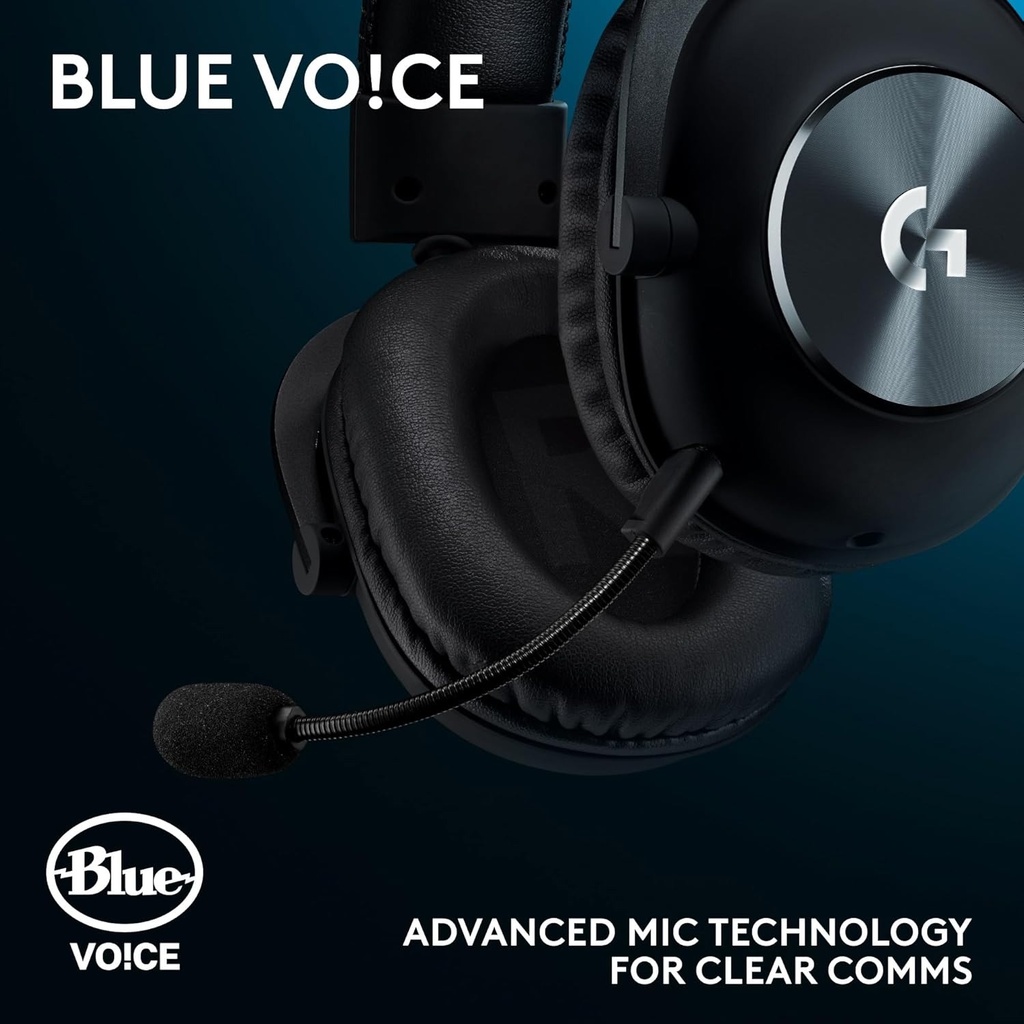 Logitech Pro X SE Wired Gaming Headset Blue Voice Software, DTS X 2.0, 20Hz - 20 KHZ, Premium Leatherete - Black