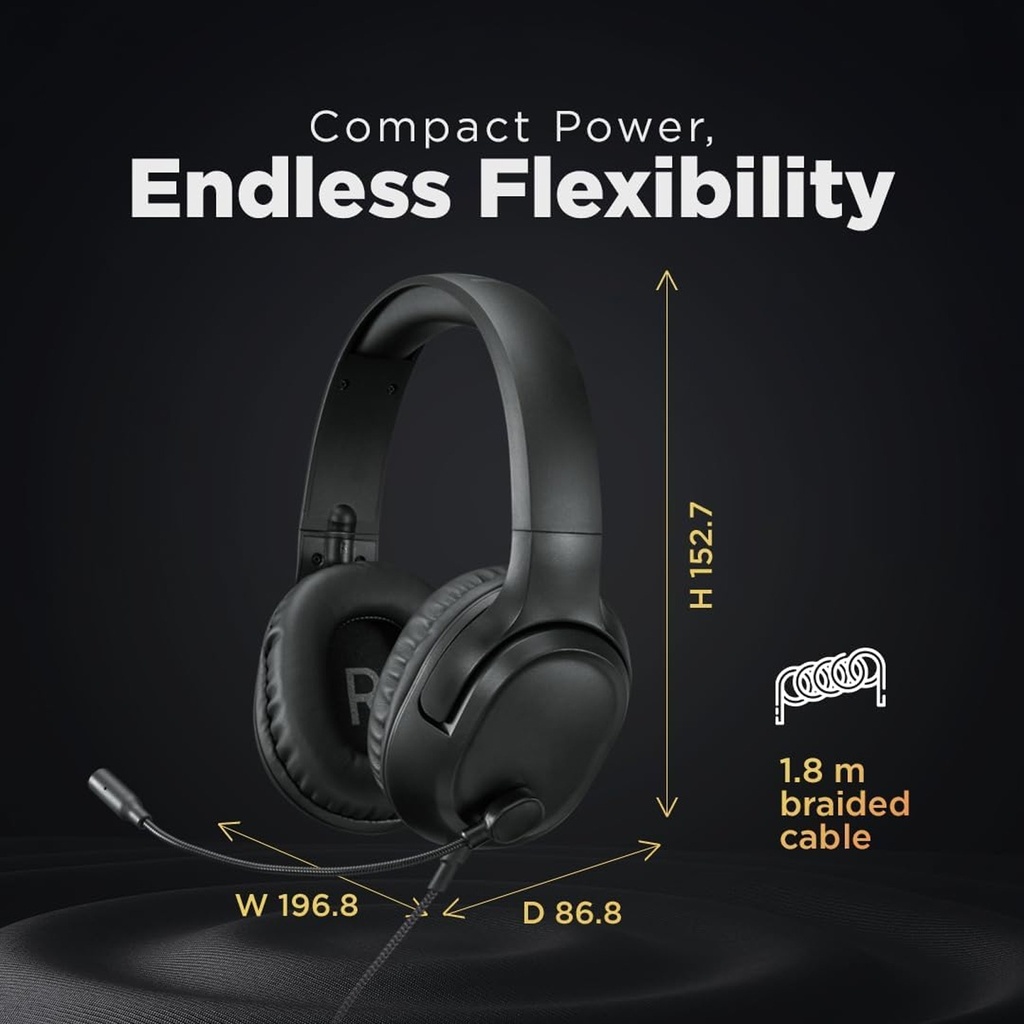 Lenovo H110 Gaming Headset Powerful 50mm Audio Driver, Omidirectional Microphone, Soft earcup Cushions