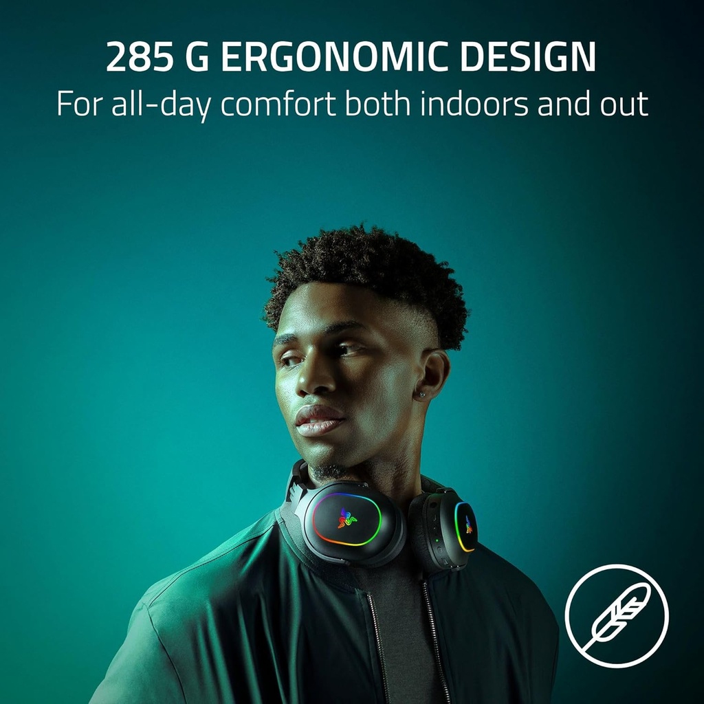 Razer Barracuda X Chroma Wireless/Bluetooth 7.1 Surround Sound Gaming Headset, Detachable Hyperclear Cardioid Mic, Upto 70 Hrs Battery Life, For PC,Mac,PlayStation,Switch & Mobile Devices
