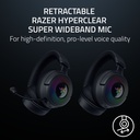 Razer Kraken V4 Wireless/Bluetooth/USB Gaming Headset Wideband Mic, Quick Volume Adjust - 9 Zone RGB Lighting - for PC, Mac, PS5, Nintendo Switch, Steam Deck, Smartphone - Black