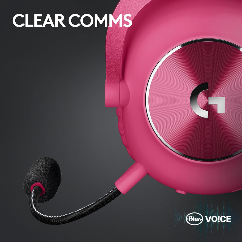 Logitech G PRO X 2 Lightspeed Wireless/Bluetooth/USB/ 3.5mm Gaming Headset For PC,PS5 & Switch- Pink