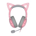 Razer Kraken Kitty V2 USB Wired RGB Gaming Headset: Chroma Kitty Ears, Stream Reactive Lighting, HyperClear Cardioid Mic, 7.1 Surround Sound For PC, PS4, PS5 - Quartz Pink
