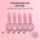 Razer Kraken Kitty V2 USB Wired RGB Gaming Headset: Chroma Kitty Ears, Stream Reactive Lighting, HyperClear Cardioid Mic, 7.1 Surround Sound For PC, PS4, PS5 - Quartz Pink