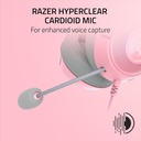 Razer Kraken Kitty V2 USB Wired RGB Gaming Headset: Chroma Kitty Ears, Stream Reactive Lighting, HyperClear Cardioid Mic, 7.1 Surround Sound For PC, PS4, PS5 - Quartz Pink