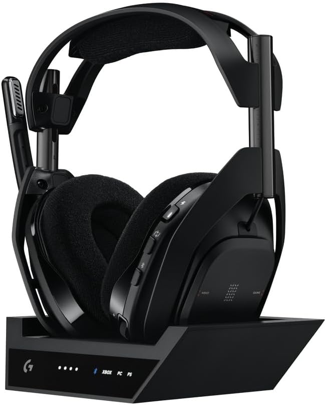 Astro A50 X Light Speed Wireless/BlueTooth Gaming Headset With Base Station PlaySync Pro-G Graphene For PC,PS5 & Xbox - Black