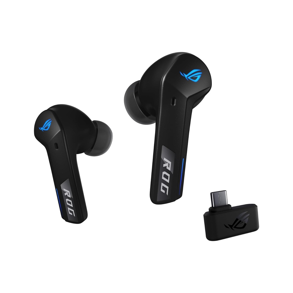 Asus ROG Cetra Speed Nova True Wireless/Bluetooth In-Ear RGB Gaming Headphones, AI Microphones, Up to 46-Hours Battery - Black