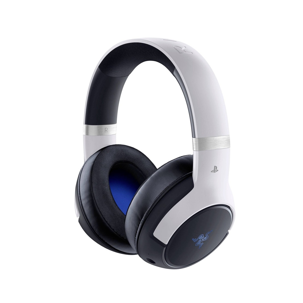 Razer Kaira Pro HyperSpeed Wireless Gaming Headset, with Haptics for PS5, Titanium 50mm Drivers, Oval Ear Cushions, Low Latency BT, Hybrid Mic, Up to 30H Battery Life, White/Black | RZ04-04030200-R3G1