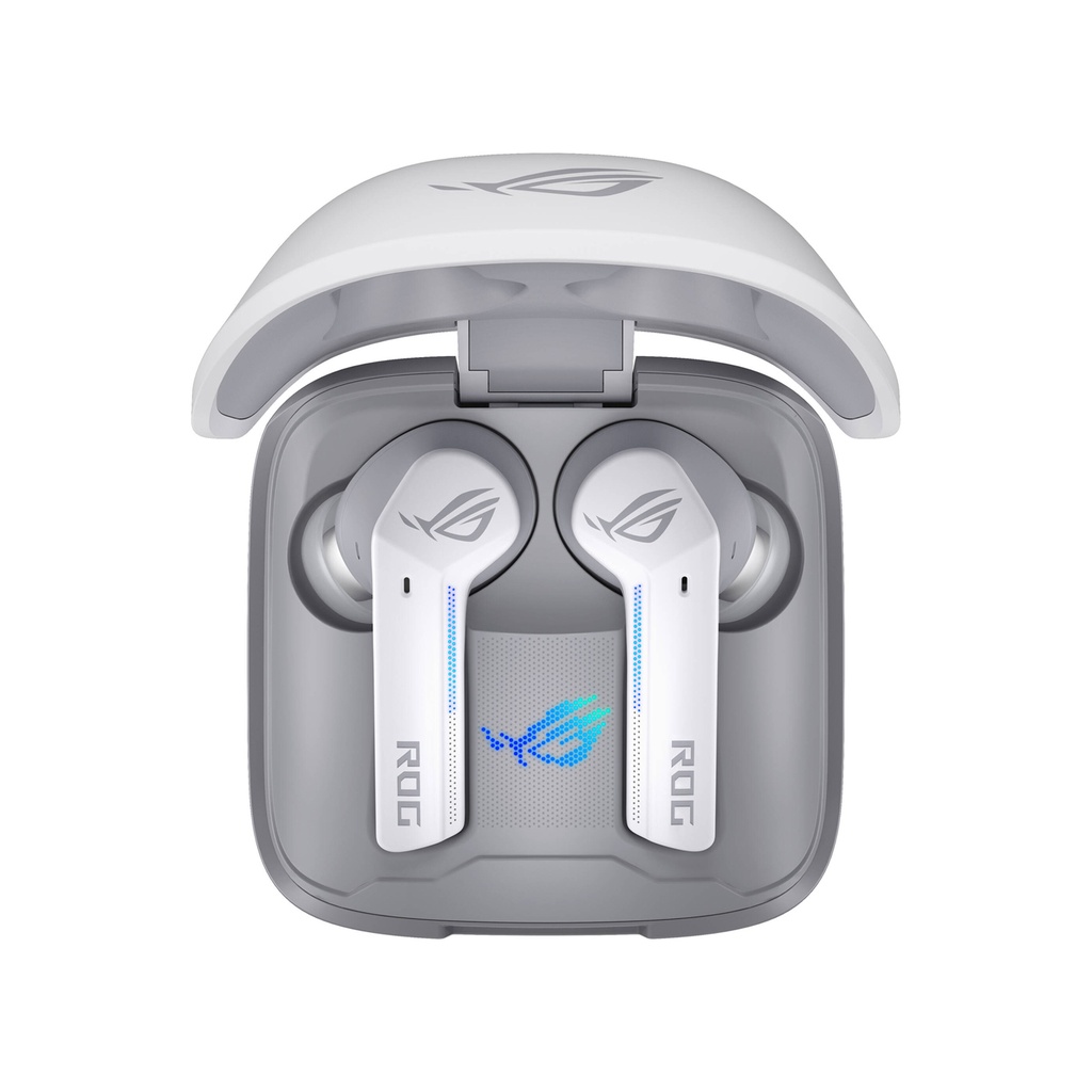 Asus ROG Cetra True Wireless/Bluetooth Gaming Earbuds, Active Noise Cancelation, up to 27-hour battery, IPX4 water resistance, for PC, Mac, Nintendo Switch, iPad iOS, Android - White | 90YH03X1-B5UA00
