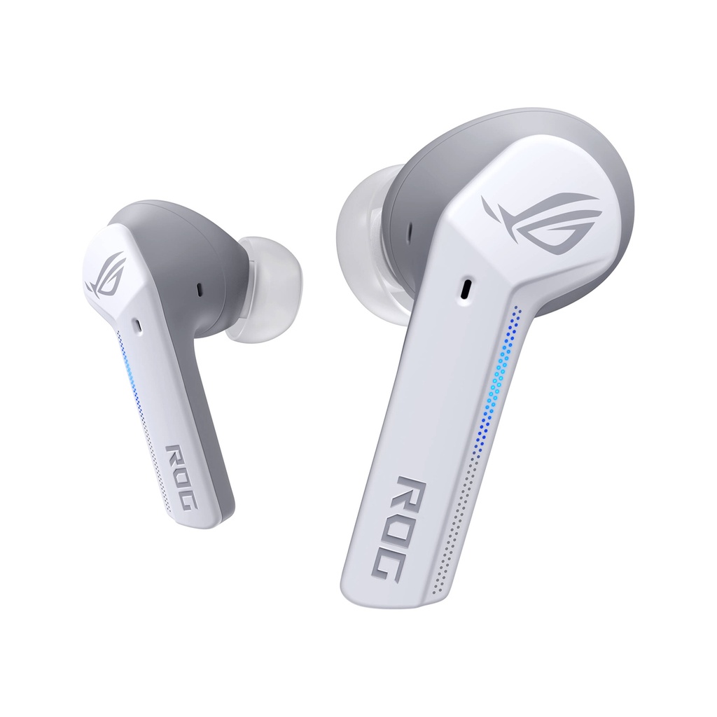 Asus ROG Cetra True Wireless/Bluetooth Gaming Earbuds, Active Noise Cancelation, up to 27-hour battery, IPX4 water resistance, for PC, Mac, Nintendo Switch, iPad iOS, Android - White | 90YH03X1-B5UA00