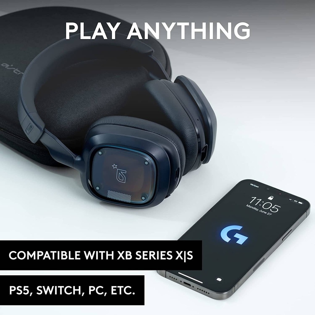 Logitech G Astro A30 PlayStation 5 Wireless/Bluetooth/Wired (3.5mm) Gaming Headset, Ultra Low-Latency 27+ Hrs Battery Life,Detachable Mic - For PC/PS5/Switch & Mobile Smart Devices - Navy/Red