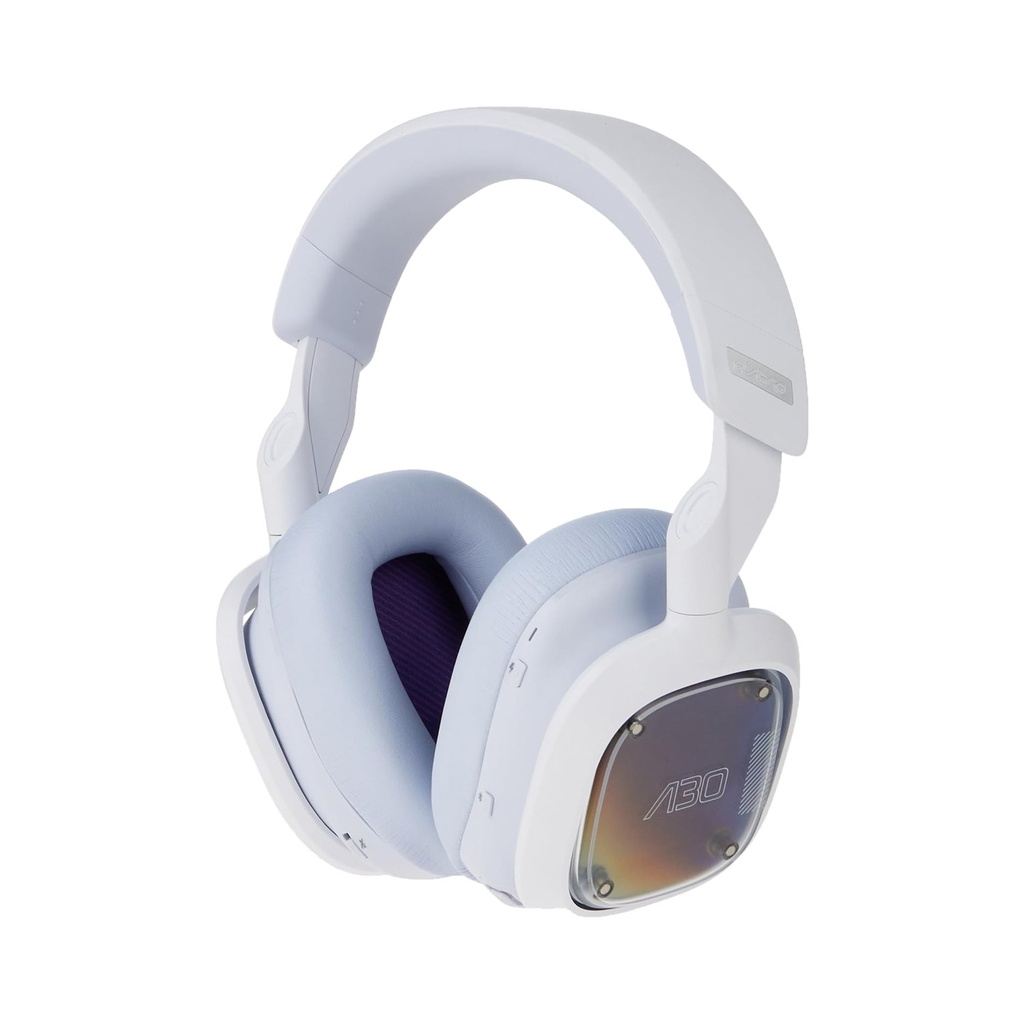 Logitech G Astro A30 PlayStation 5 Wireless/Bluetooth/Wired (3.5mm) Gaming Headset, Ultra Low-Latency 27+ Hrs Battery Life,Detachable Mic - For PC/PS5/Switch & Mobile Smart Devices - White/Purple