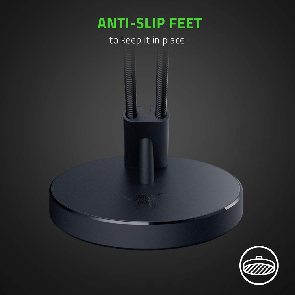 Razer Gaming Mouse Bungee V3: Drag-Free Wired Mouse Support, for Esports-Level Performance, Weighted Base, Anti-Slip Feet - Classic Black