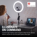 Elgato Ring Light Premium 2500 Lumens Light with Desk Clamp and Ball Mount
