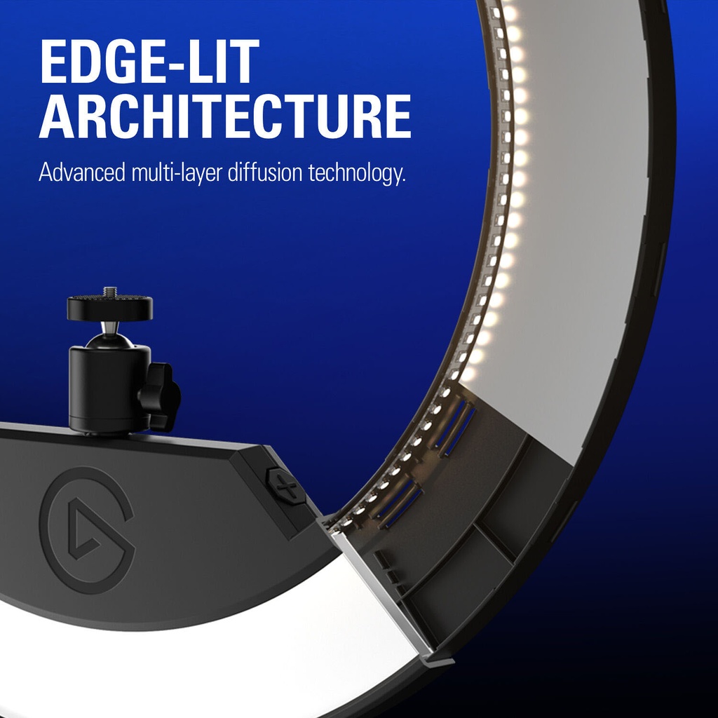 Elgato Ring Light Premium 2500 Lumens Light with Desk Clamp and Ball Mount
