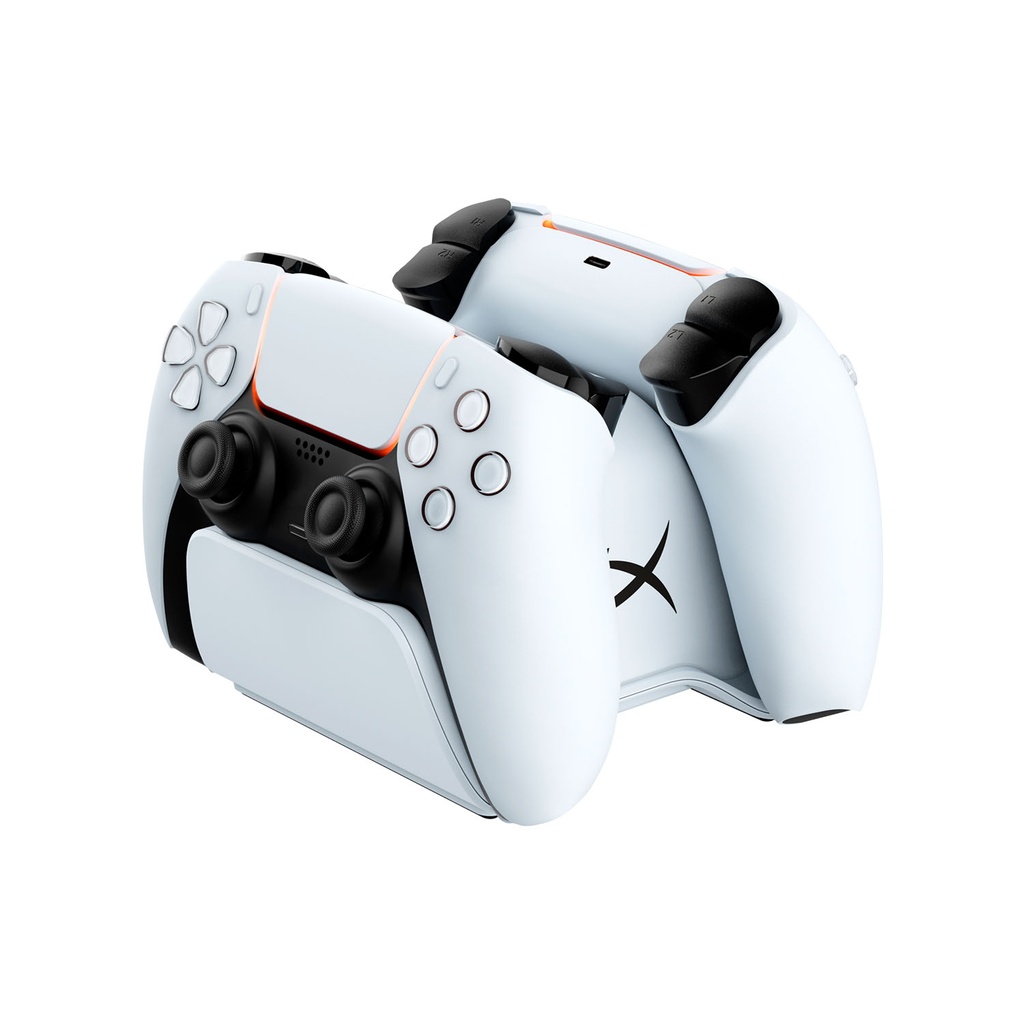 HyperX ChargePlay Duo Controller USB-C Charging Station For PS5 DualSense™ Wireless Controllers -White/Black