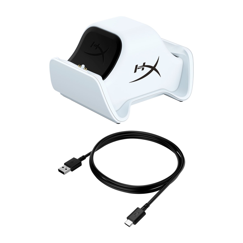 HyperX ChargePlay Duo Controller USB-C Charging Station For PS5 DualSense™ Wireless Controllers -White/Black