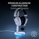 Razer Base Station V2 Chroma Headphone Headset Stand Holder: Chroma RGB Lighting, Taller Stand & Anti-Slip Ledge, USB Charging Ports, 3.5mm Port, Built-in DAC - Quartz