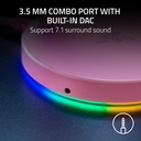 Razer Base Station V2 Chroma Headphone Headset Stand Holder: Chroma RGB Lighting, Taller Stand & Anti-Slip Ledge, USB Charging Ports, 3.5mm Port, Built-in DAC - Quartz