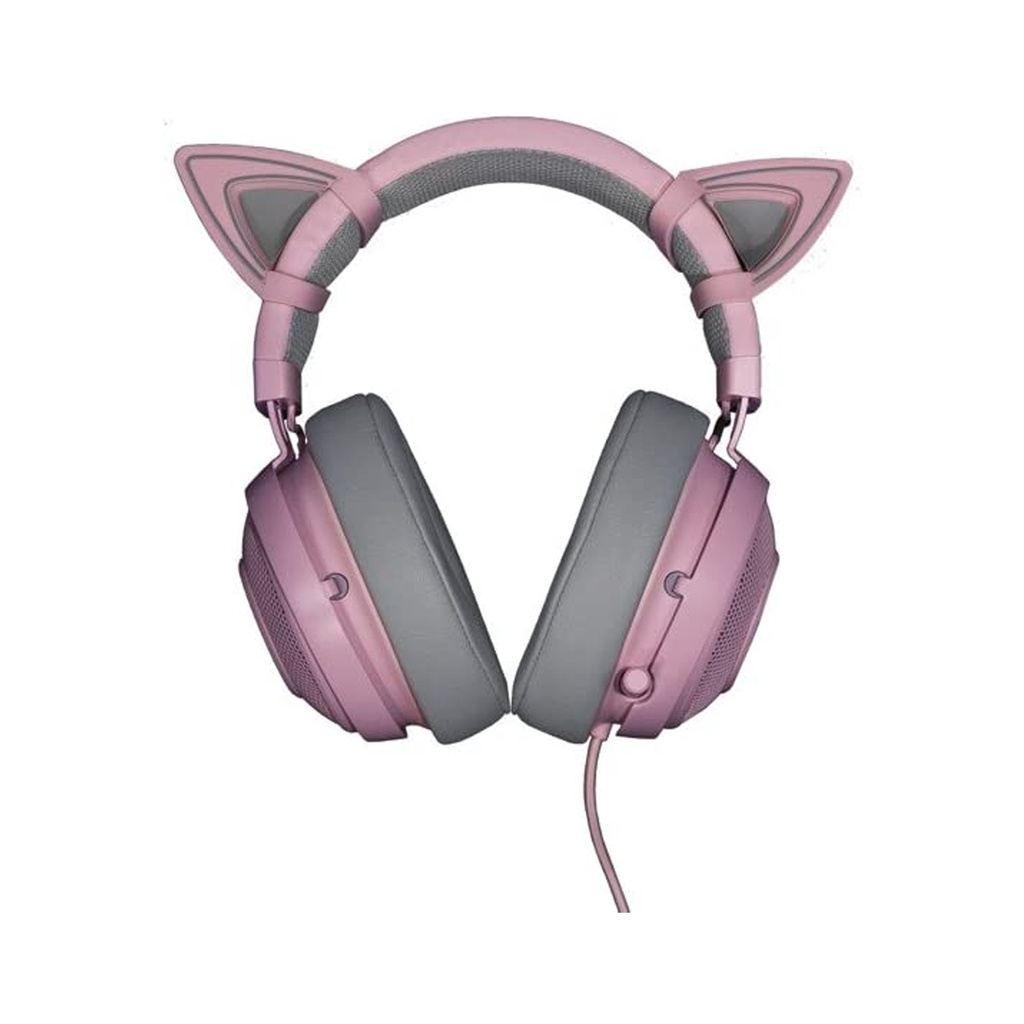 Razer Kitty Ears for Kraken Headsets: Compatible with Kraken 2019, Kraken TE Headsets, Adjustable Straps, Water Resistant Construction - Quartz Pink