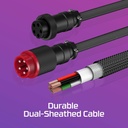 HyperX (6J677AA) USB-C to USB-A Coiled Cable 4.5ft Length Red-Black