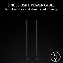 Razer Aether Standing RGB LED Light Bars, USB-C Connection, Reversible Front and Back Dual Lighting for PC, Works With Alexa & Google Home
