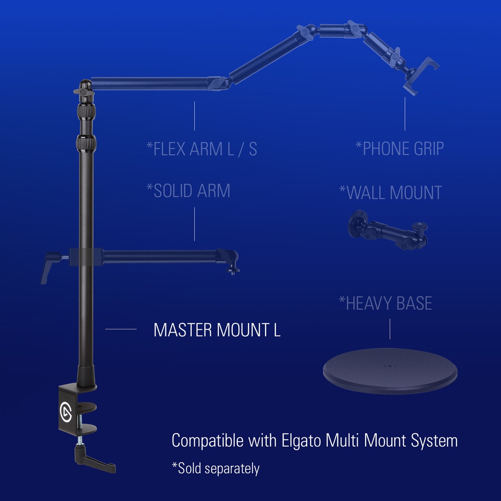 Elgato Flex Arm Kit Four Steel Tubes with Ball Joints Compatible With All Elgato Multi Mount