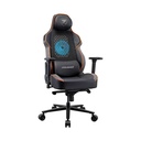 COUGAR NxSys Aero Gaming Chair with Integrated RGB Fan & Premium PVC Leather, Adjustable 3D Armrests, Elastomeric Mesh, Durable Steel Frame, 3" Wheels, 160kg Max Weight - Black-Orange | 3MARPORB.0001