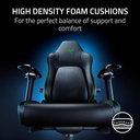 Razer Iskur V2 Gaming Chair with Adaptive Lumbar Support, EPU Synthetic Leather, High Density Foam Cushions, 4D Armrests, Fully Adjustable lumbar Curve - Black