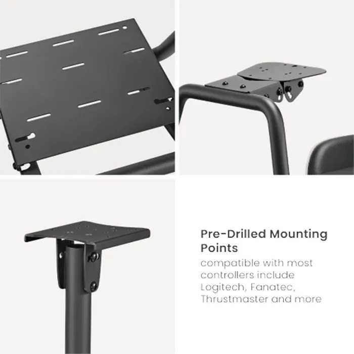 Gamvity Racing Simulator Cockpit With Monitor Mount Lrs09-bs03 - Black/blue