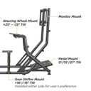 Gamvity Racing Simulator Cockpit With Monitor Mount Lrs09-bs03 - Black/blue