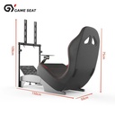 Gameseat GY-Extreme Racing Simulator Cockpit with Monitor Mount – Black/Red | Fully Adjustable Steel Frame & Sport Seat GY046-2