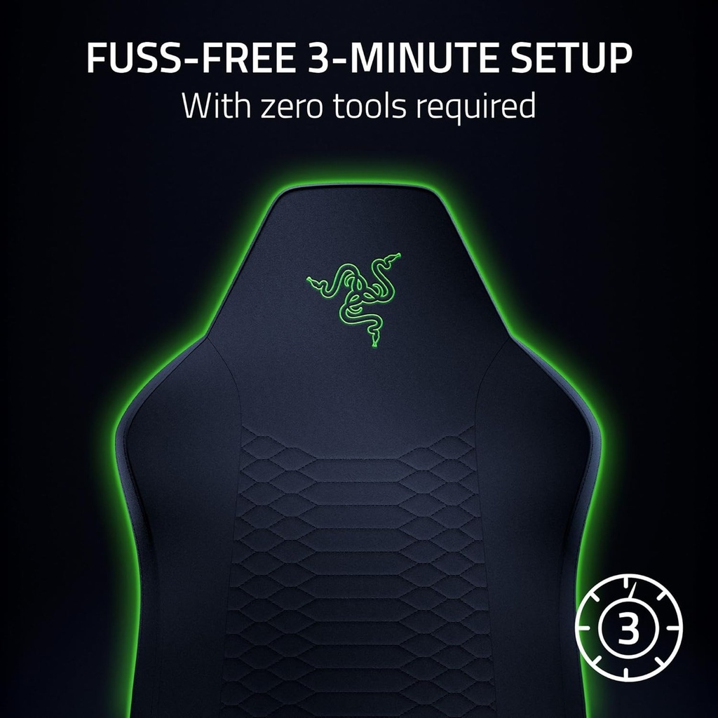 Razer Gaming Chair Sleeves For Iskur V2 X - Black/Green Edition