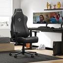 AndaSeat Novis large Gaming Chair Durable PVC leather & Linen Upholstery - Black
