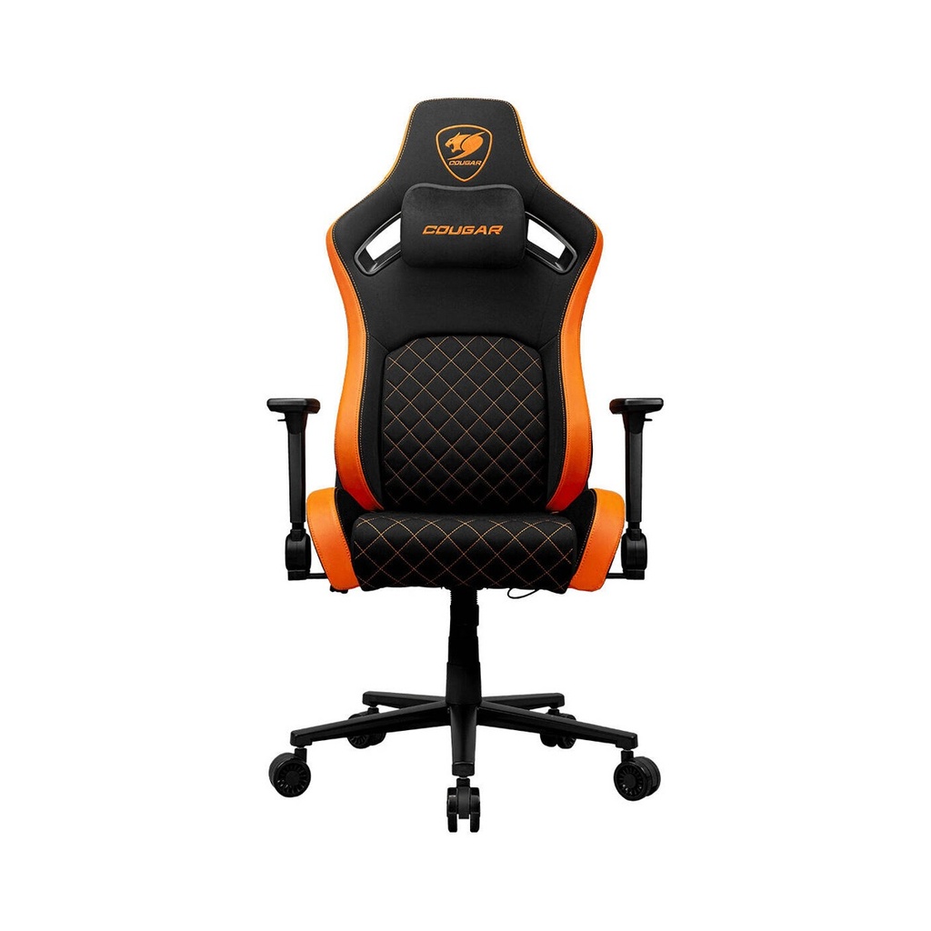 Cougar Defensor F Gaming Chair, Woven Fabric Surface, PushBack Advanced Lumbar Support, 4D Folding Armrests, 155° Reclining, Piston Lift Height Adjustment, Class 4 Gas Lift, Black | 3MDFFORB.0001