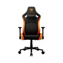 Cougar Defensor F Gaming Chair, Woven Fabric Surface, PushBack Advanced Lumbar Support, 4D Folding Armrests, 155° Reclining, Piston Lift Height Adjustment, Class 4 Gas Lift, Black | 3MDFFORB.0001
