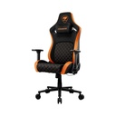 Cougar Defensor F Gaming Chair, Woven Fabric Surface, PushBack Advanced Lumbar Support, 4D Folding Armrests, 155° Reclining, Piston Lift Height Adjustment, Class 4 Gas Lift, Black | 3MDFFORB.0001