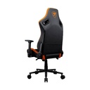 Cougar Defensor F Gaming Chair, Woven Fabric Surface, PushBack Advanced Lumbar Support, 4D Folding Armrests, 155° Reclining, Piston Lift Height Adjustment, Class 4 Gas Lift, Black | 3MDFFORB.0001
