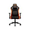 Cougar Defensor Gaming Chair, Hyper-Dura Surface, PushBack Advanced Lumbar Support, 4D Folding Armrests, 155° Reclining, Piston Lift Height Adjustment, Class 4 Gas Lift, Black | 3MDFLORB.0001