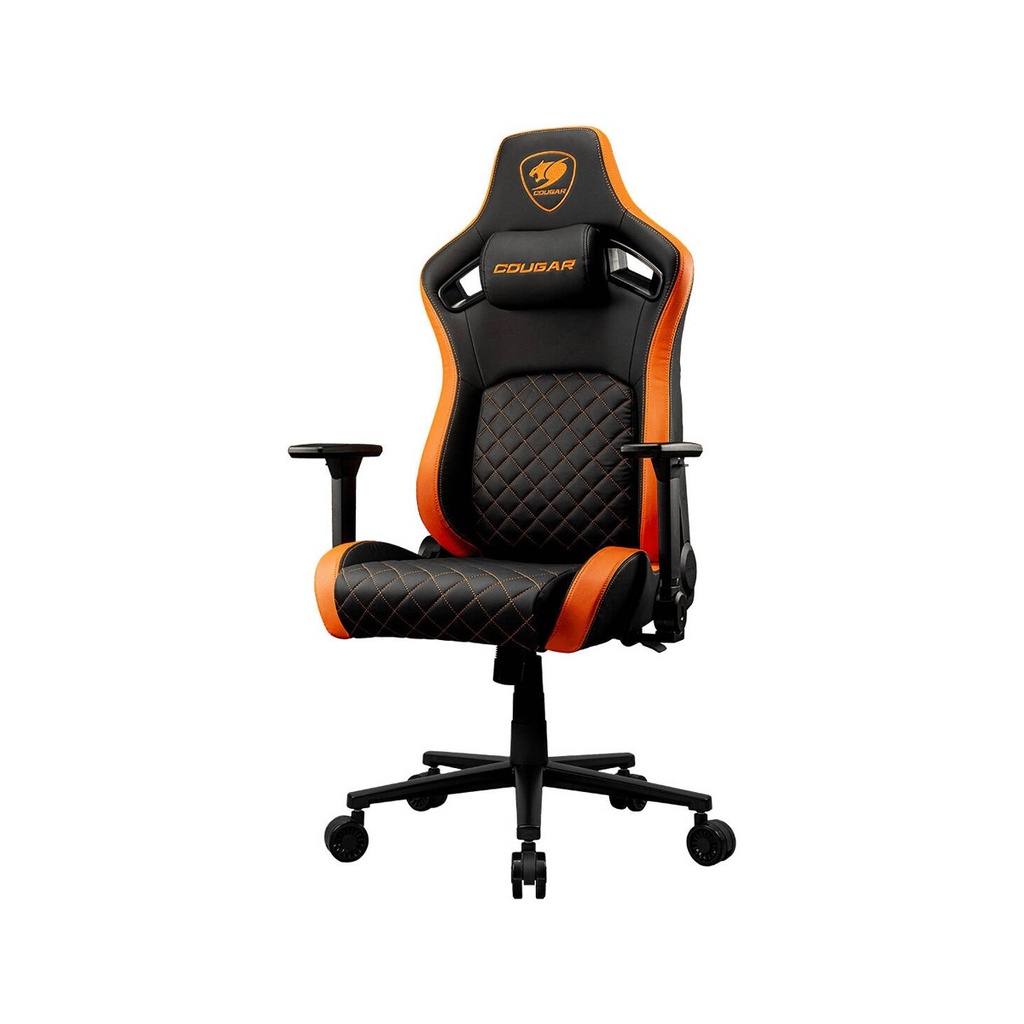 Cougar Defensor Gaming Chair, Hyper-Dura Surface, PushBack Advanced Lumbar Support, 4D Folding Armrests, 155° Reclining, Piston Lift Height Adjustment, Class 4 Gas Lift, Black | 3MDFLORB.0001