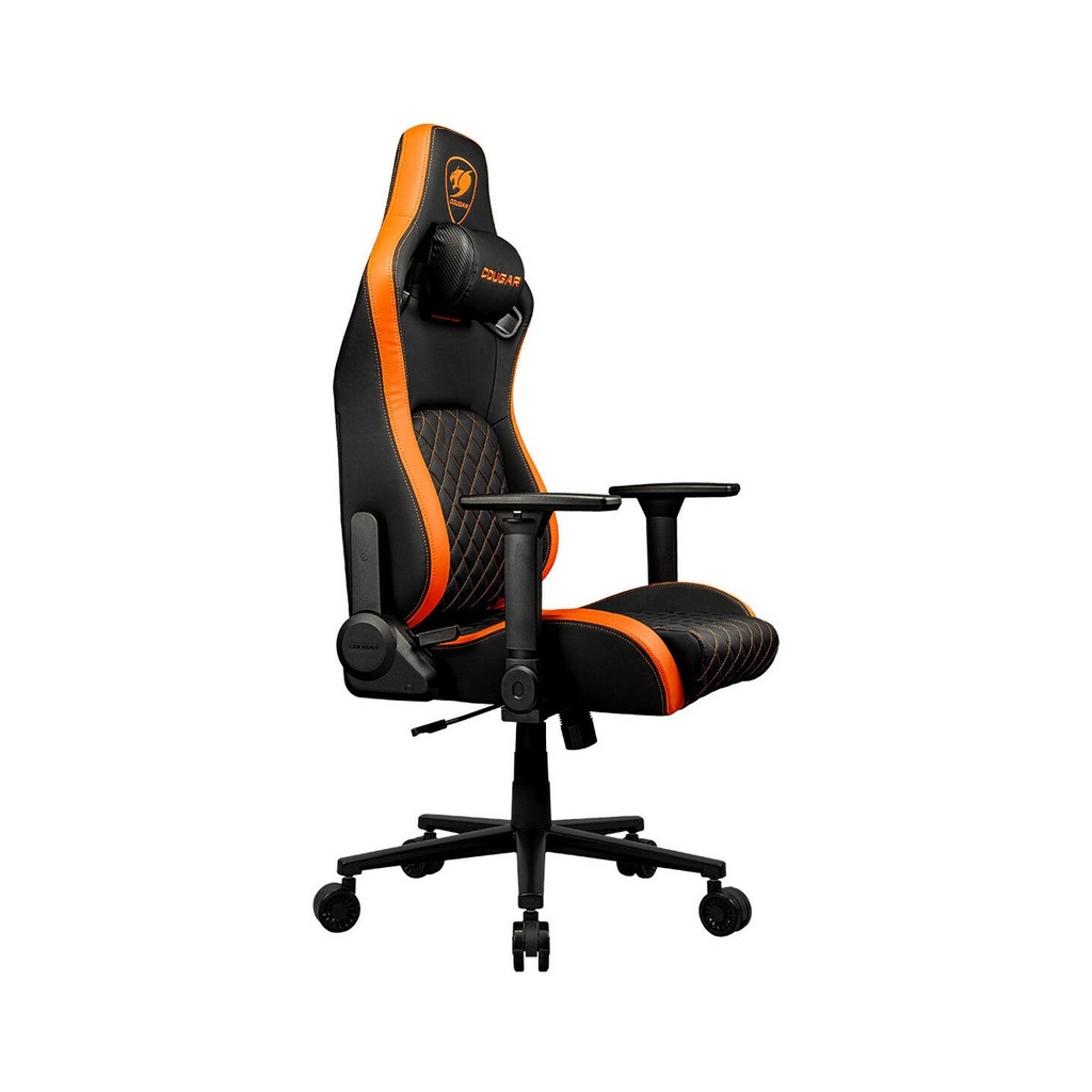 Cougar Defensor Gaming Chair, Hyper-Dura Surface, PushBack Advanced Lumbar Support, 4D Folding Armrests, 155° Reclining, Piston Lift Height Adjustment, Class 4 Gas Lift, Black | 3MDFLORB.0001