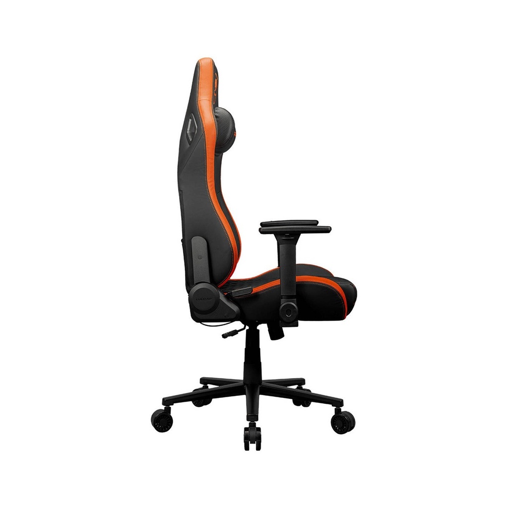 Cougar Defensor Gaming Chair, Hyper-Dura Surface, PushBack Advanced Lumbar Support, 4D Folding Armrests, 155° Reclining, Piston Lift Height Adjustment, Class 4 Gas Lift, Black | 3MDFLORB.0001
