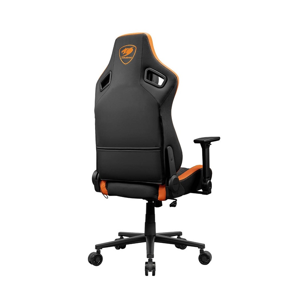 Cougar Defensor Gaming Chair, Hyper-Dura Surface, PushBack Advanced Lumbar Support, 4D Folding Armrests, 155° Reclining, Piston Lift Height Adjustment, Class 4 Gas Lift, Black | 3MDFLORB.0001