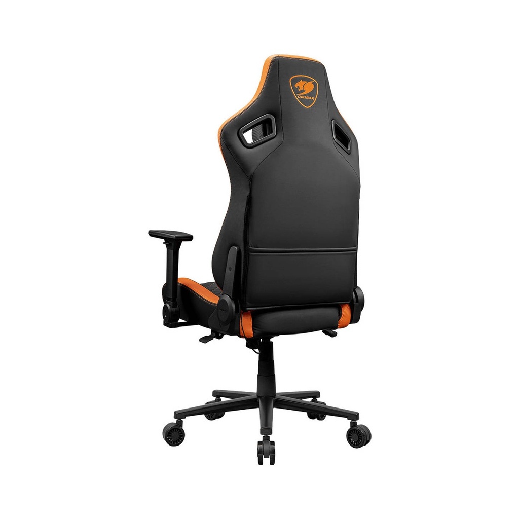 Cougar Defensor Gaming Chair, Hyper-Dura Surface, PushBack Advanced Lumbar Support, 4D Folding Armrests, 155° Reclining, Piston Lift Height Adjustment, Class 4 Gas Lift, Black | 3MDFLORB.0001