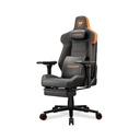 Cougar Armor Evo M Breathable PVC leather.5D Adjustable Armrest.Retractable Footrest.Magnetic Memory Foam Neck Pillow - Black/Orange
