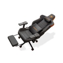 Cougar Armor Evo M Breathable PVC leather.5D Adjustable Armrest.Retractable Footrest.Magnetic Memory Foam Neck Pillow - Black/Orange
