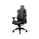 Cougar Armor Evo Royal Breathable PVC Leather Built-in 4-Way Curved Lumbar Support, Magnetic Neck Pillow Foam 4D Armrests - Black