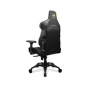 Cougar Armor Evo Royal Breathable PVC Leather Built-in 4-Way Curved Lumbar Support, Magnetic Neck Pillow Foam 4D Armrests - Black