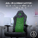 Razer Iskur V2 X Gaming Chair With Built-In Lumbar Support, High Density Foam Cushions, 2D Armrests - Black
